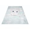 Dětský kusový koberec vhodný k praní BAMBINO 2316 Sovičky protiskluzový modrý