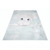 Dětský kusový koberec vhodný k praní BAMBINO 2316 Sovičky protiskluzový modrý