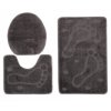 Koupelnová a wc předložka 1001 Stopa (6203) MONO 3PC Tmavě šedá
