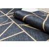 Kusový koberec vhodný k praní ANDRE 1222 Mramor geometrický protiskluzový černý zlatý11