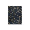 Kusový koberec vhodný k praní ANDRE 1222 Mramor geometrický protiskluzový černý zlatý1