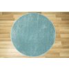 Kulatý dětský koberec Lima 2081A Jednobarevný modrý