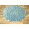 Kulatý dětský koberec Lima 2081A Jednobarevný modrý