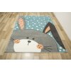 Dětský kusový koberec Lima 1316C Králíček modrý šedý