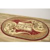 Oválný kusový koberec Gold 365/22 Bordó