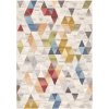 Vlněný kusový koberec moderní Lima Brena Trojúhelníky vícebarevný