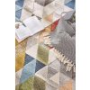 Vlněný kusový koberec moderní Lima Brena Trojúhelníky vícebarevný15