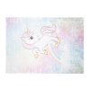 Dětský kusový koberec vhodný k praní BAMBINO 2661 Jednorožec protiskluzový růžový modrý1