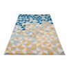 Kusový koberec LAZUR C943C žlutý modrý šedý