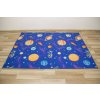 Dětský kusový koberec Galaxy Vesmír Planety modrý