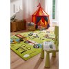 Dětský kusový koberec Adventure Camion Bagr Traktor Auta zelený5