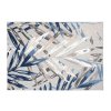 Moderní kusový koberec AVENTURA EC68C Listy palmy modrý šedý1