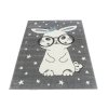 Dětský kusový koberec Lima 9377C Králíček Brýle šedý krémový