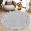 Kulatý koberec Sisal MELISSA KE63A šedý