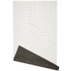 Kusový koberec sisalový oboustranný Brussels 205689/10110 Geometrický antracitový krémový