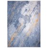 Moderní kusový koberec FLANNEL PRINTED Y-271C Abstraktní modrý žlutý