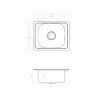 Dřez ORION jednokomorový nerezový 40x50 cm se sifonem