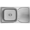 Dřez ORION jednodřezový dřez s odkapávačem nerezový 42x76 cm se sifonem