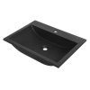 Albano - granitové umyvadlo pod desku černé