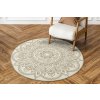 Kulatý sisalový koberec oboustranný Brussels 205333 10010 stříbrný šedý 11