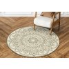 Kulatý sisalový koberec oboustranný Brussels 205333 10010 stříbrný šedý 9