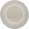 Kulatý sisalový koberec oboustranný Brussels 205670/10010 stříbrný šedý krémový (Rozměr průměr 140 cm)