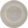 Kulatý sisalový koberec oboustranný Brussels 205670/10010 stříbrný šedý krémový (Rozměr průměr 140 cm)