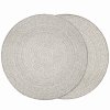 Kulatý sisalový koberec oboustranný Brussels 205580/10010 stříbrný šedý krémový (Rozměr průměr 140 cm)