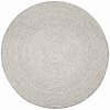 Kulatý sisalový koberec oboustranný Brussels 205580/10010 stříbrný šedý krémový (Rozměr průměr 140 cm)