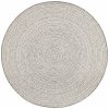 Kulatý sisalový koberec oboustranný Brussels 205580/10010 stříbrný šedý krémový (Rozměr průměr 140 cm)