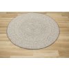 Kulatý sisalový koberec oboustranný Brussels 205580 10010 stříbrný šedý krémový 3