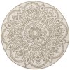 Kulatý sisalový koberec oboustranný Brussels 205333/10610 béžový krémový (Rozměr průměr 140 cm)