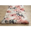 Běhoun pogumovaný PRATELNÝ LOTUS 52900 Květy béžový růžový9