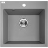 Dřez Alena granitový dřez 49x49 cm se sifonem šedý