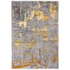 Kusový koberec abstraktní PALERMO E738A šedý zlatý (Rozměr 80x150 cm)