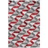 Kusový koberec moderní MAYA Q544A WHITE červený šedý bílý4