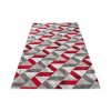 Kusový koberec moderní MAYA Q544A WHITE červený šedý bílý (Rozměr 80x150 cm)