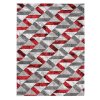 Kusový koberec moderní MAYA Q544A WHITE červený šedý bílý7