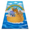 Dětský kusový koberec vhodný k praní BAMBINO 2685 Noemova Archa Zvířata Loď, Moře vícebarevný (Rozměr 80x150 cm)