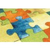 Kulatý dětský koberec Puzzle multicolor vícebarevný4