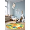 Kulatý dětský koberec Puzzle multicolor vícebarevný12