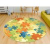 Kulatý dětský koberec Puzzle multicolor vícebarevný9