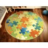 Kulatý dětský koberec Puzzle multicolor vícebarevný8