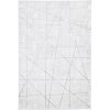 Kusový koberec Luna I Net Geometrický šedý krémový