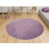 Kulatý dětský koberec Lima 2081A Jednobarevný fialový (Rozměr průměr 140 cm)
