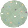 Kulatý dětský koberec Lima C275A Tečky Puntíky zelený (Rozměr průměr 140 cm)