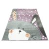 Dětský kusový koberec Lima 1316C Králíček fialový šedý (Rozměr 100x150 cm)