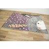 Dětský kusový koberec Lima 1316C Králíček fialový šedý (Rozměr 100x150 cm)