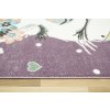 Dětský kusový koberec Lima C882B Lama fialový krémový (Rozměr 100x150 cm)