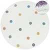 Kulatý dětský koberec Lima C275A Tečky Puntíky krémový (Rozměr průměr 140 cm)